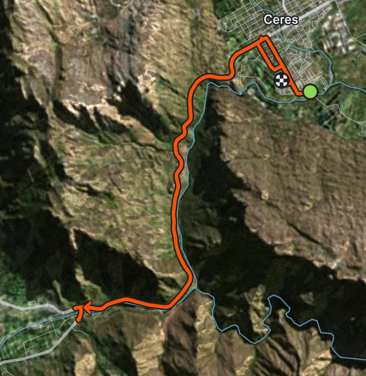Michell’s Pass Half Marathon Route Map