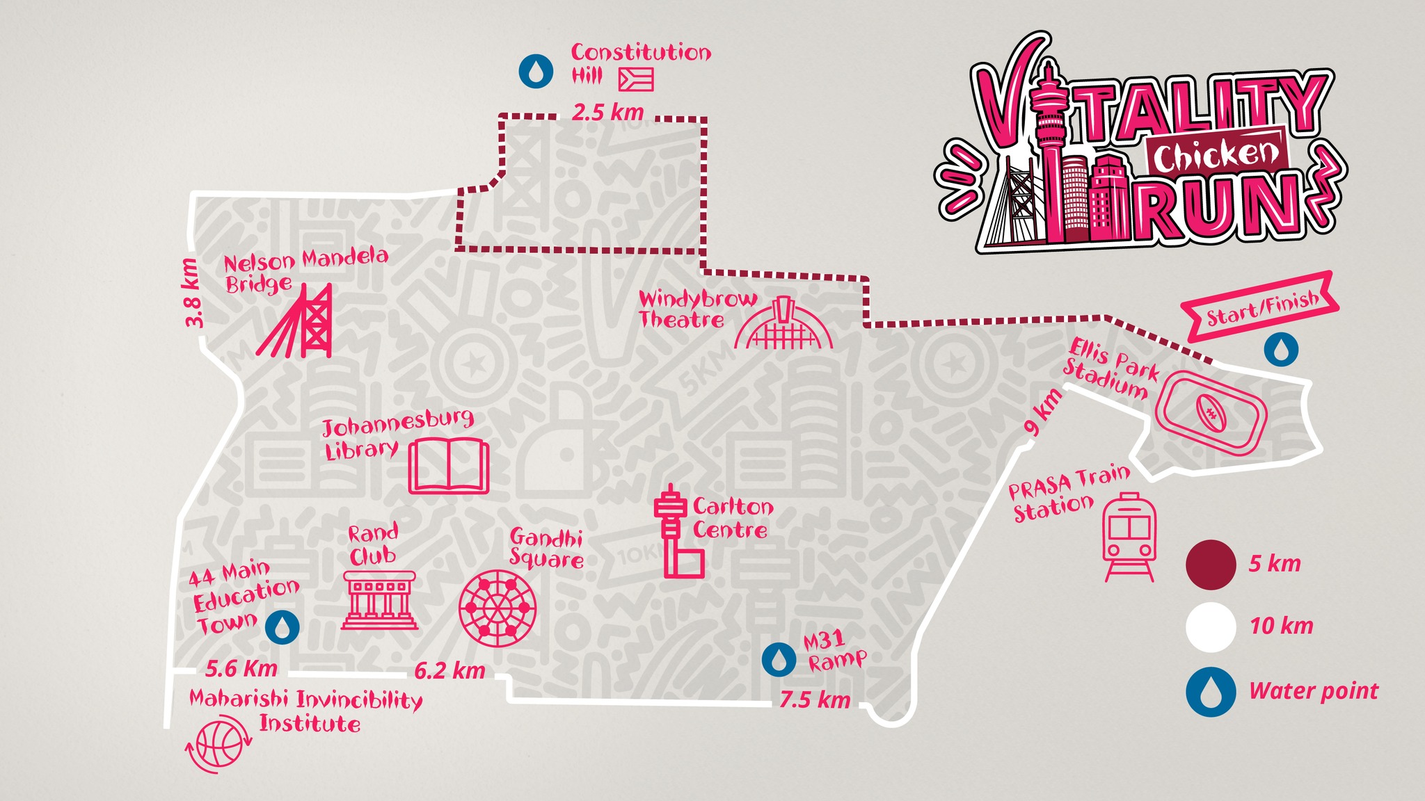 Vitality Chicken Run, flavoured by Nando's Route Map