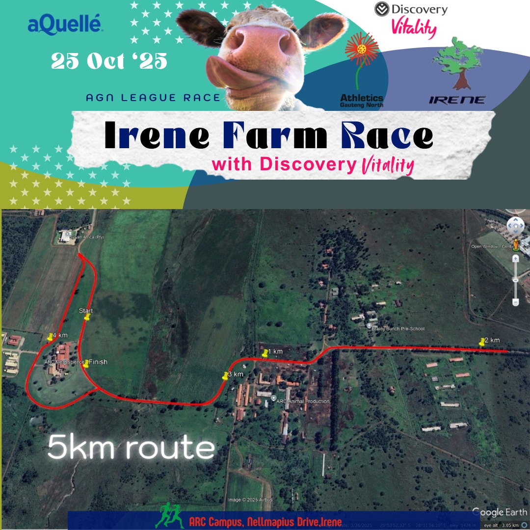 Irene Farm Race with Discovery Vitality 5km Fun Run Route Map